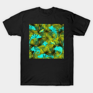 Lost in the woods - Chameleon truchet turquoise T-Shirt